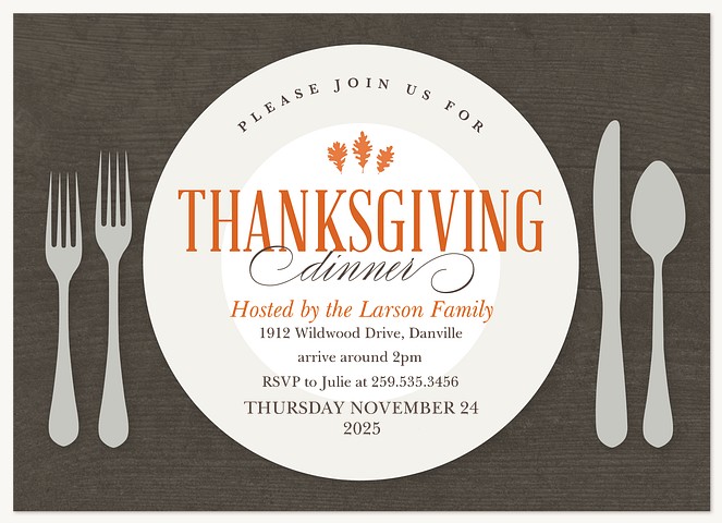  Dinner Table Thanksgiving Cards