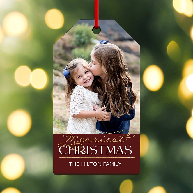 Sparkle Script Custom Ornaments