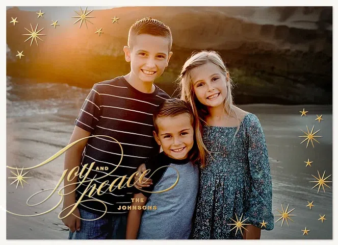 Gleaming Stars Personalized Holiday Cards