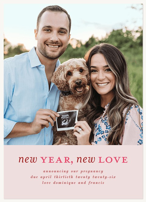 New Love Year Personalized Holiday Cards