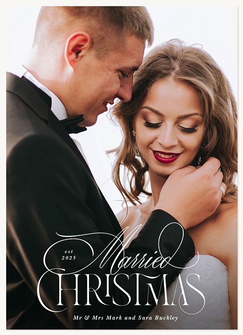Elegant Couple Personalized Holiday Cards