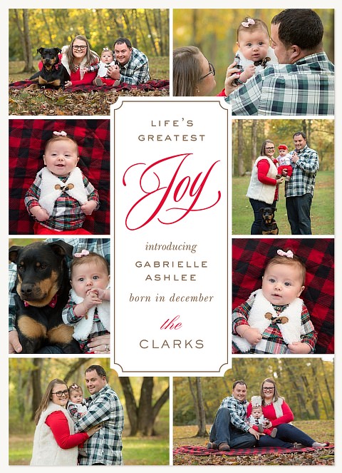 Greatest Joy Personalized Holiday Cards