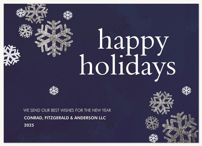 Dancing Snowflakes Business Holiday Cards