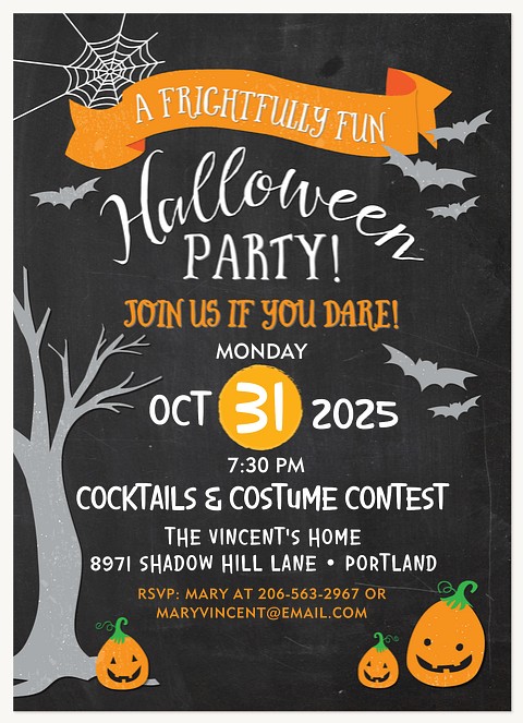 Frightfully Fun Halloween Party Invitations