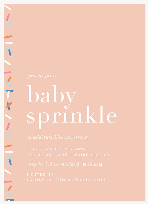 Sweetest Sprinkle Baby Shower Invites