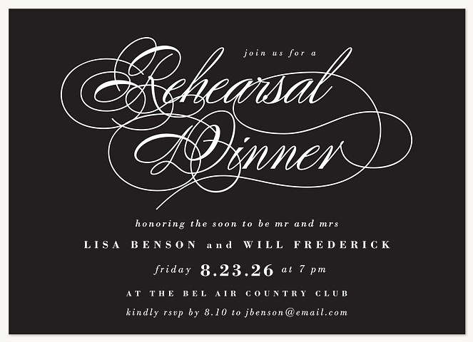 Enchanted Night Rehearsal Dinner Invitations