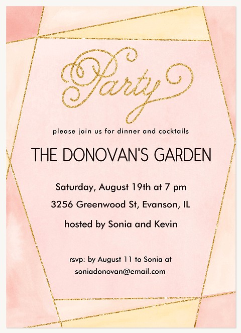 Glittered Angles Dinner & Cocktail Party Invitations