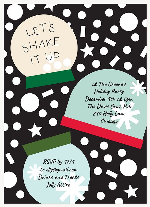Shake It Up Holiday Party Invitations