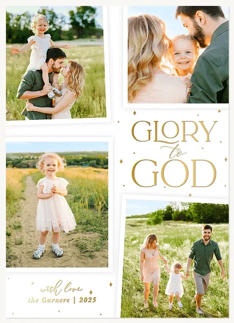 Radiant Glory Personalized Holiday Cards