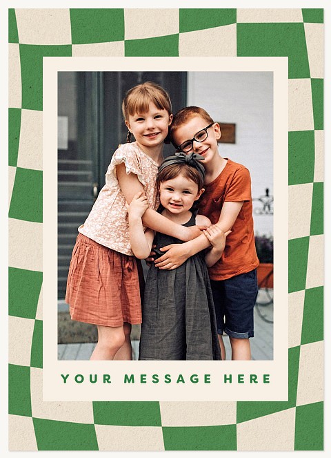 Retro Checkerboard Greeting Cards