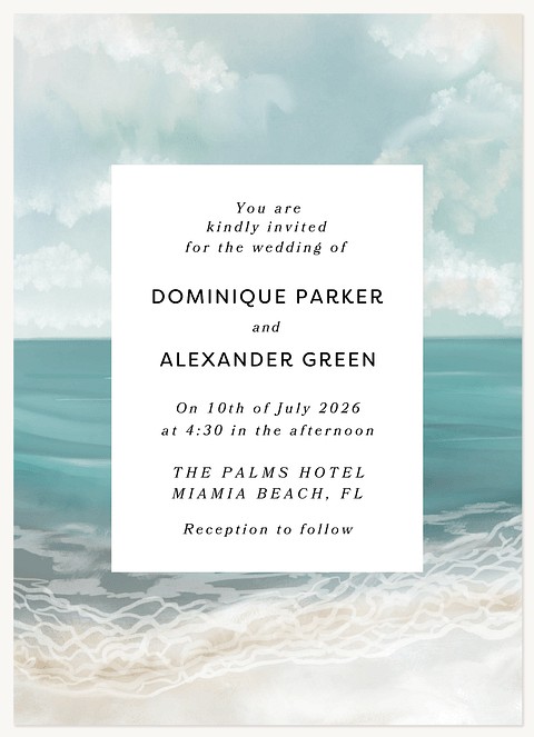 Beach Breeze Wedding Invitations