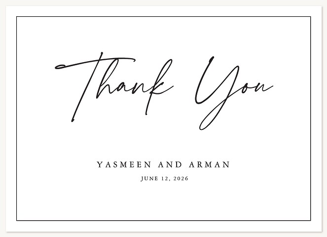Modern Sophistication Thank You Cards 