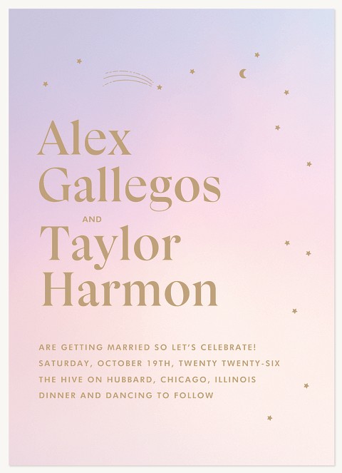Soft Dusk Wedding Invitations