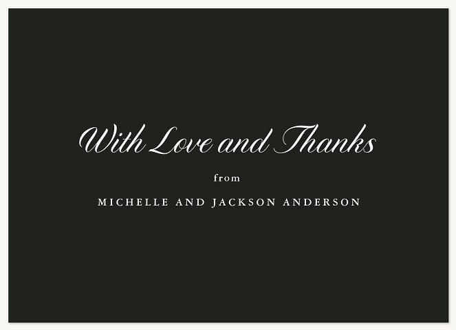 Formal Simplicity Thank You Cards 