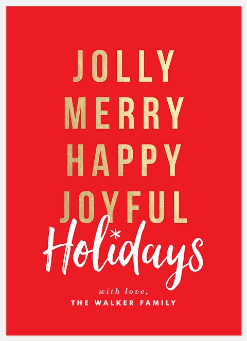 Shining Wishes Holiday Photo Cards