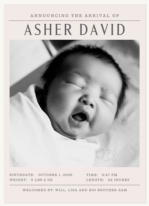 Special Announcement Baby Announcements