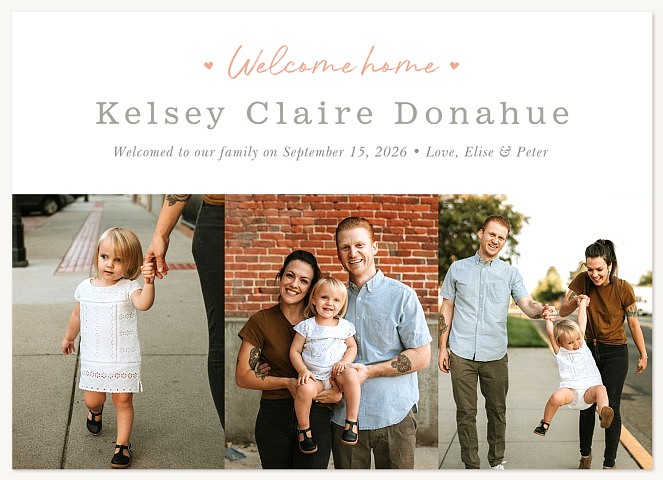 Joyful Homecoming Baby Announcements