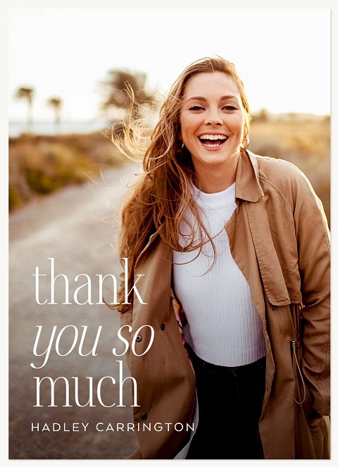 Stacked Statement Thank You Cards 