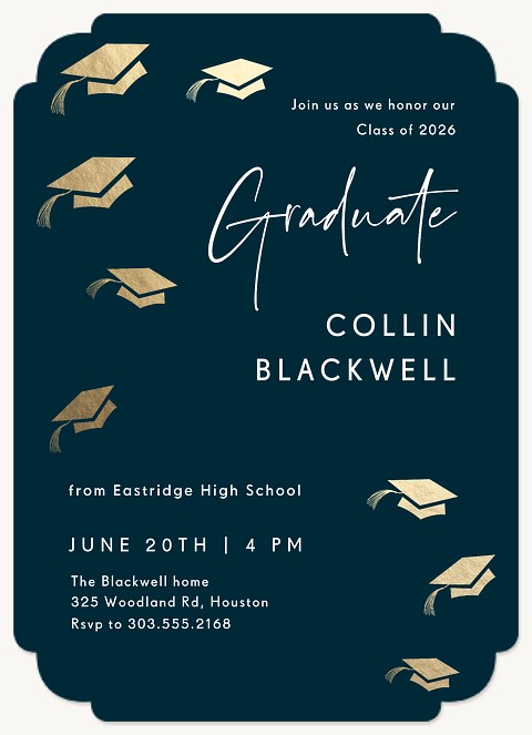 Caps Off | Graduation Invitations | Simply to Impress