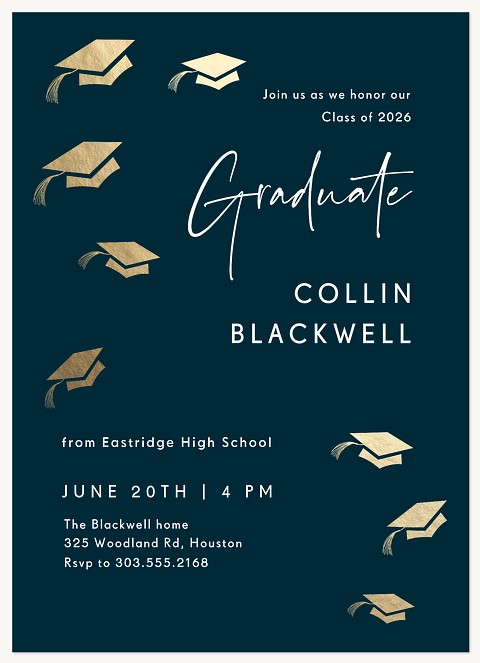 Caps Off Graduation Cards