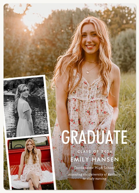 Side Snapshots Graduation Cards