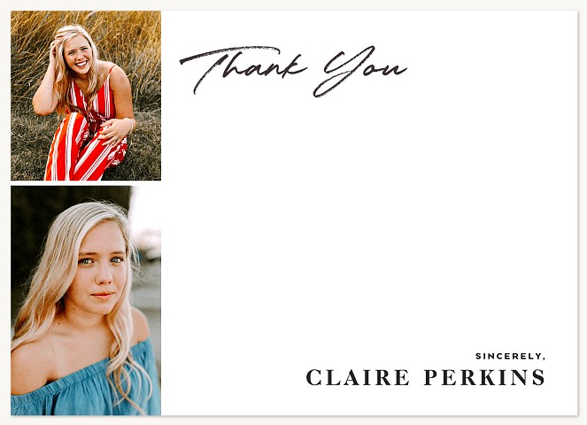 Modern Grid Thank You Cards 