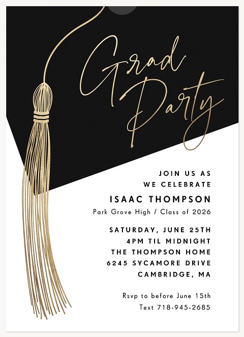 Gleaming Tassel Graduation Cards