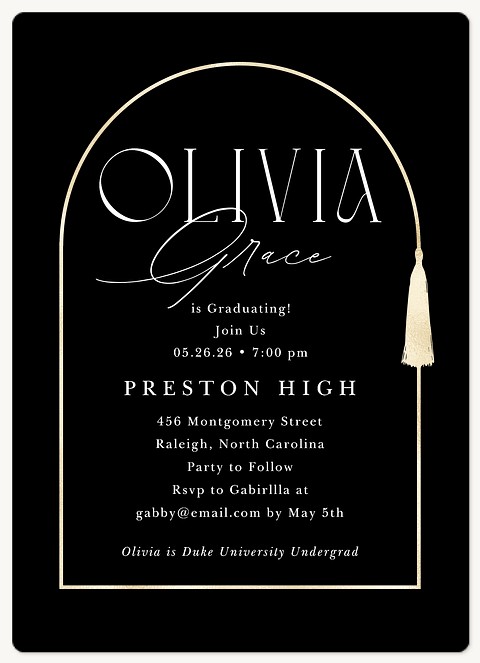 Tassel Arch Graduation Cards