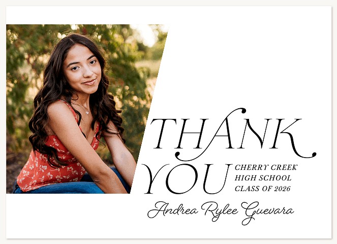 Elegant Angle Thank You Cards 