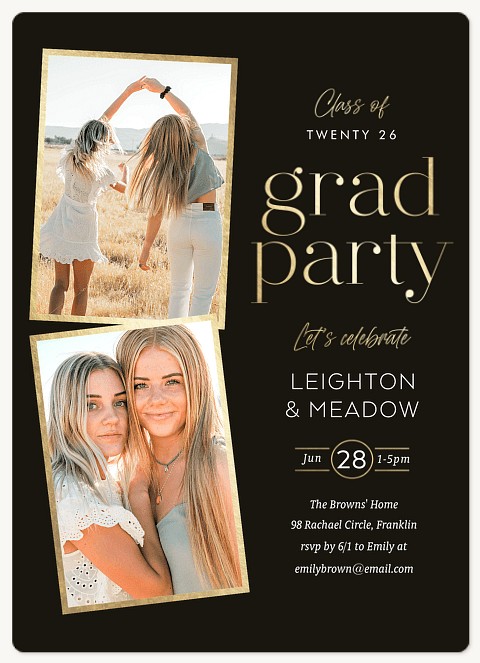 Gilded Frames Graduation Cards