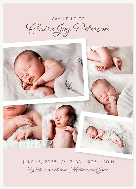 Sweet Collage Baby Announcements