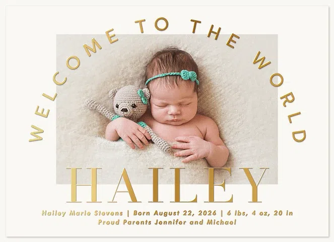 Welcome Arch Baby Announcements