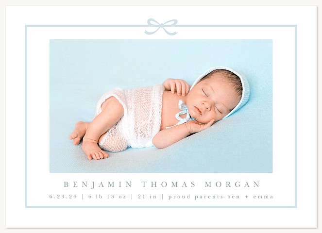 Bow Frame Baby Announcements