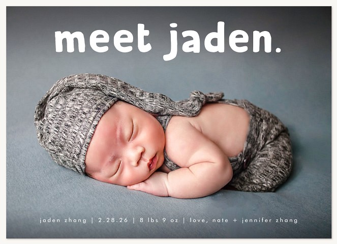 Cute Introduction Baby Announcements