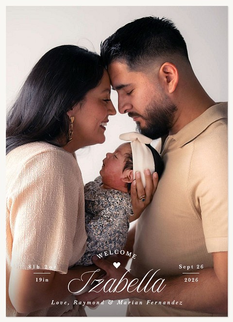 Little Heart Baby Announcements