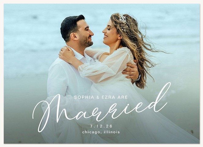 Married Script Wedding Announcements