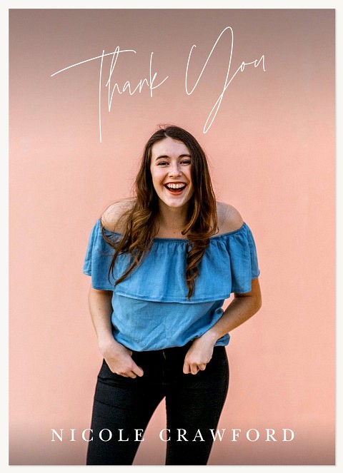 Modern Script Thank You Cards 