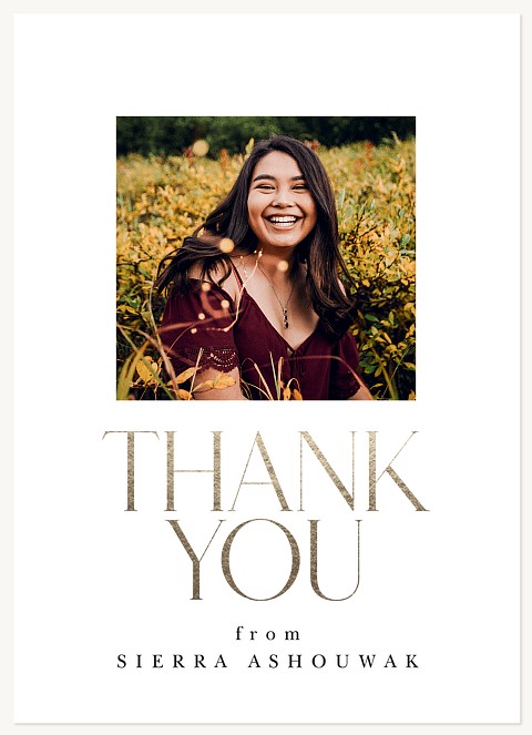 Gilded Scholar Thank You Cards 