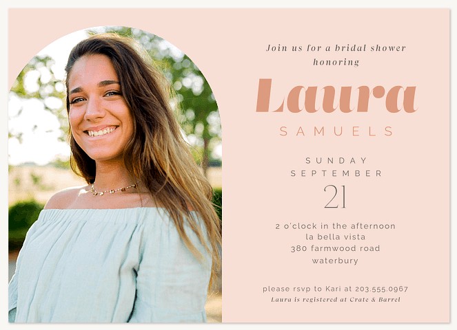 Bold Name Bridal Shower Invitations
