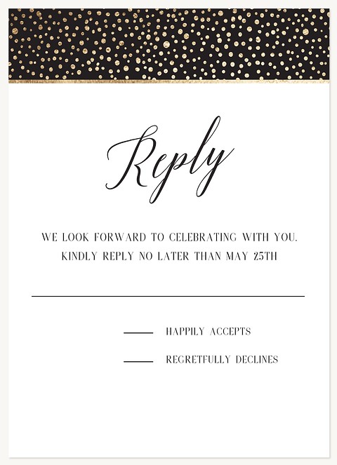 Calligraphic Elegance Bat Mitzvah RSVP Cards