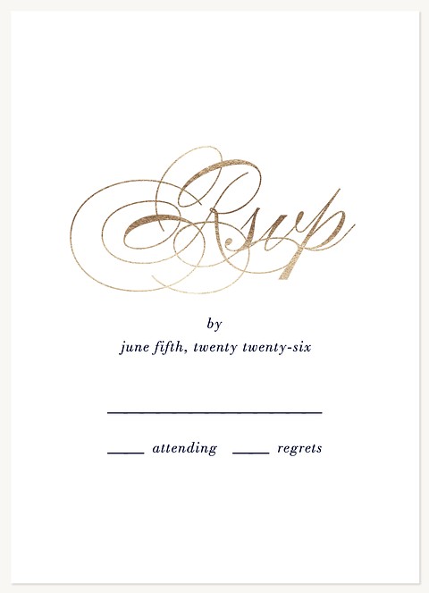 Flourished Milestone Bar Mitzvah RSVP Cards