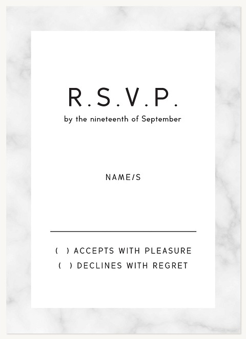 Marbled Occasion Bat Mitzvah RSVP Cards