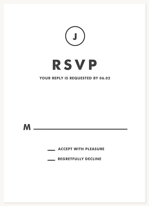 Crisp & Clean Bar Mitzvah RSVP Cards