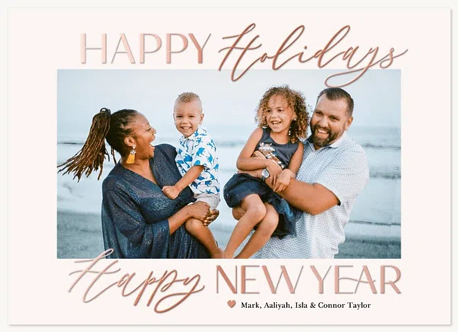 Shining Sentiments Personalized Holiday Cards