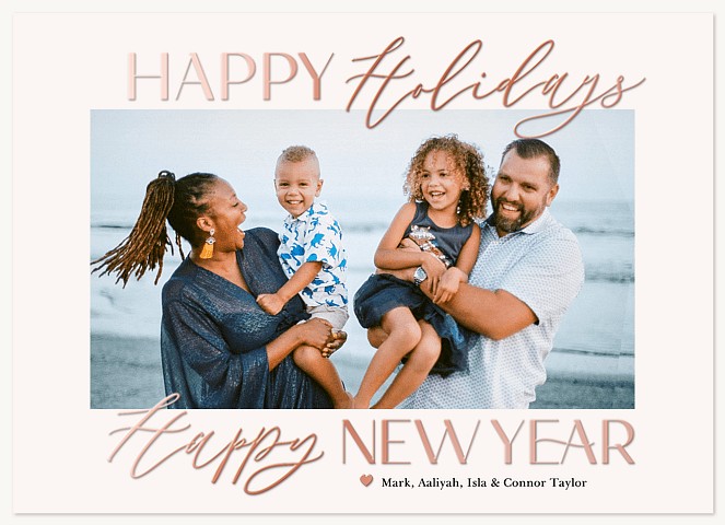 Shining Sentiments Personalized Holiday Cards