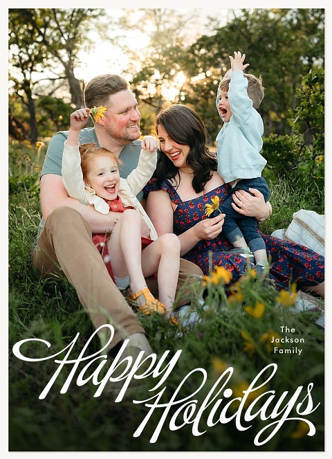 Retro Fit Personalized Holiday Cards