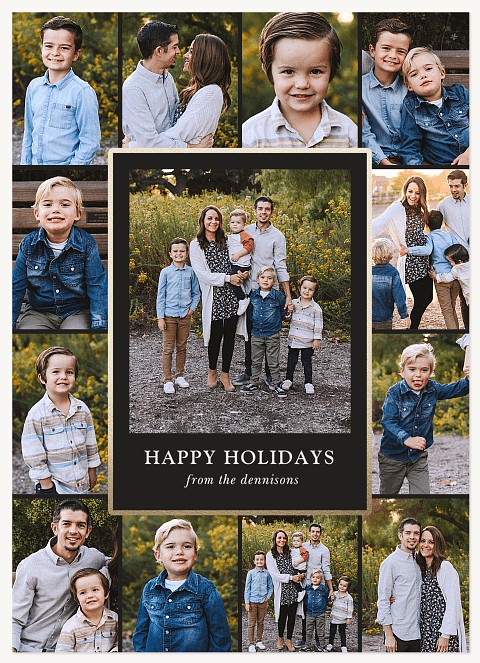 Shiny Frame Personalized Holiday Cards