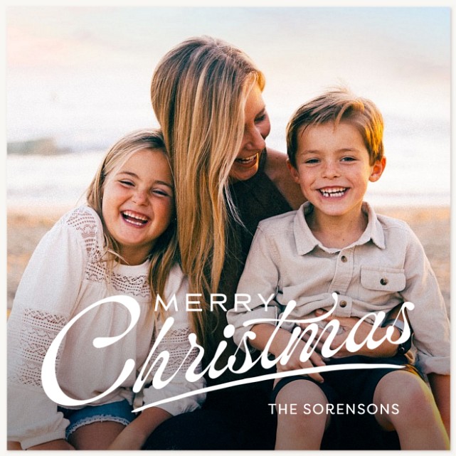 Script Underline Personalized Holiday Cards