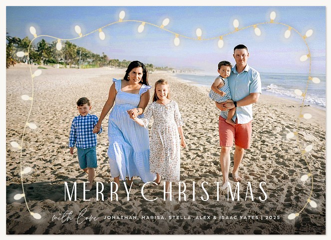 Lit Up  Personalized Holiday Cards