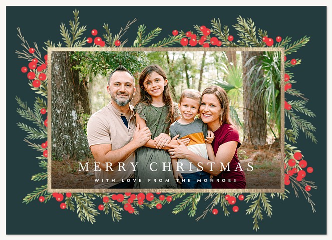 Woodland Pines Personalized Holiday Cards